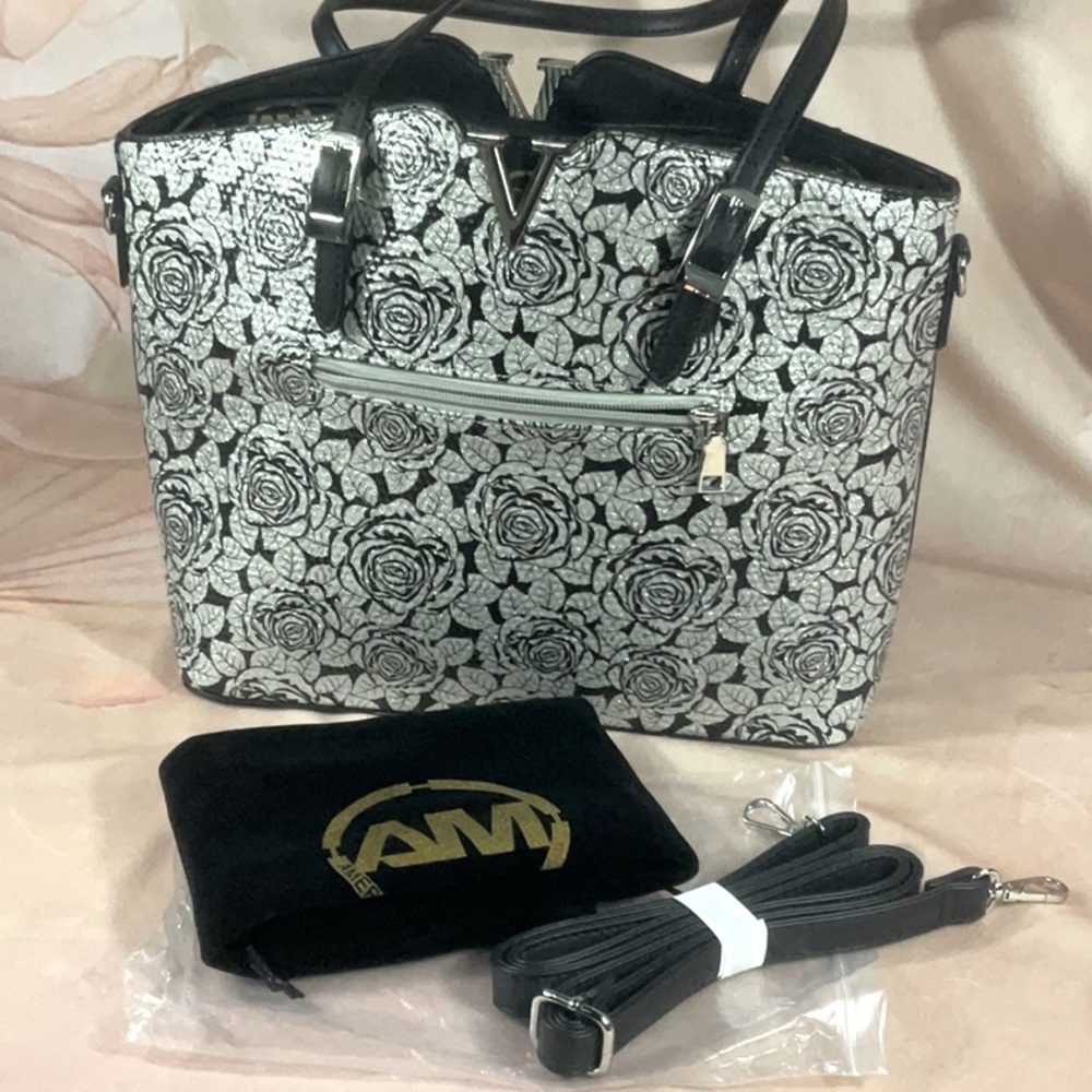 Ameri Mode - *Nwot* - Luxury Rose Handbag - image 4